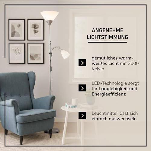 Plafonnier LED classique 2700K blanc chaud avec lampe liseuse E27