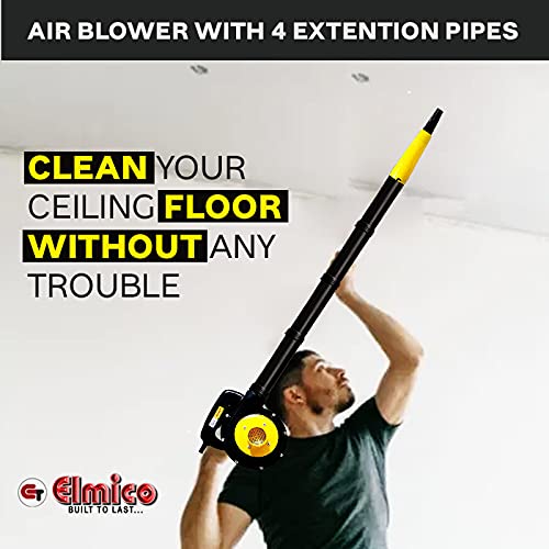 Image of Elmico 700W Guaranteed Motor Heavy Duty Electric Blower with 4 Extra Blower Pipe /100% Copper Armature /Lead /(Made in India) / Blowers for Cleaning Dust /Dust Remover /Pc Cleaner /Electric Air Blower