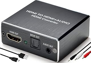 HDMI Audio Extractor 4K Converter Digital HDMI Optical Toslink/SPDIF + Analog 3.5mm Stereo Audio Splitter for Blu-ray DVD Player SKY HD PS3 PS4 HDTV Projector Monitor