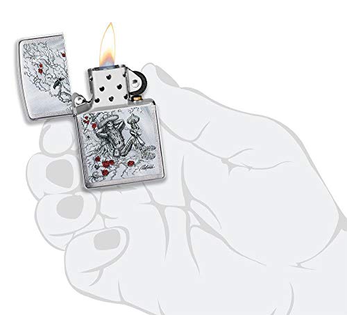 Mechero Zippo original de cromo cepillado Rick Rietveld, el regalo de metal perfecto 6