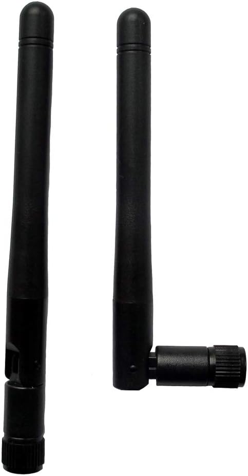 3dBi 2.4GHz Wireless Rubber Aerial Omni-Directional WiFi Antenna SMA Male Connector for Wireless Network Router Pack of 2