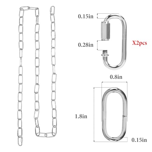 Image of Chandelier Chain 6 /10 /15 Feet SANGLE SOPFFY Light Fixture Chain for Chandelier or Swag Light Fixtures (Silver, 15FT)