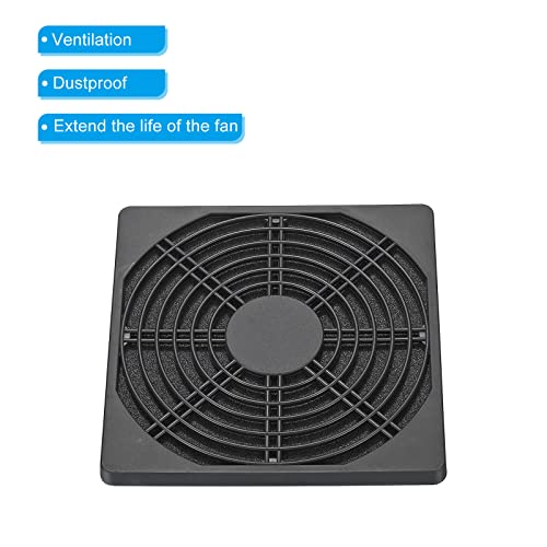 PATIKIL 150mm Cooling Fan Filter with Screw, 2 Pack ABS Ventilator Grill Protector Guard for Fan Protective Cover DIY Black - Image 4