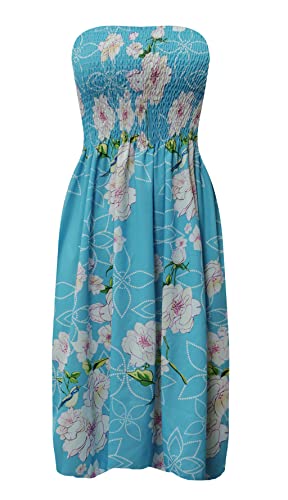 Image of Zyyfly Womens Summer Beach Dresses Strapless Cover Ups Dress Tube Top Sundresses