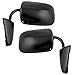 Aftermarket Replacement Driver and Passenger Side Steel Black Low Mount Manual Mirror Set Compatible with 73-91 GM Truck