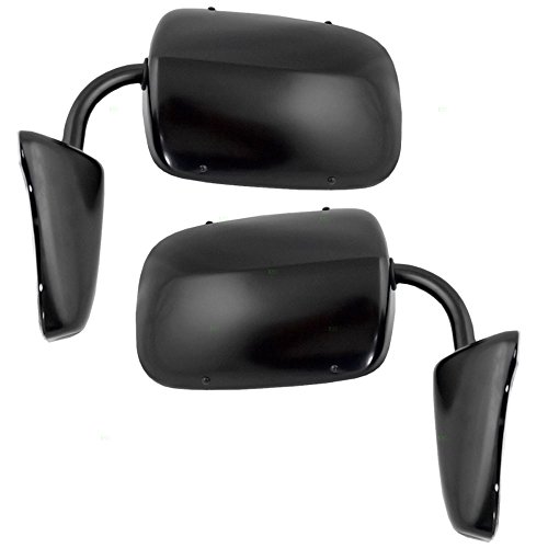 image for AUTOANDART Aftermarket Replacement Pair Manual Side View Mirrors Black