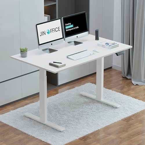 JIN OFFICE Zenith Electric Height Adjustable Table| Standing Desk...