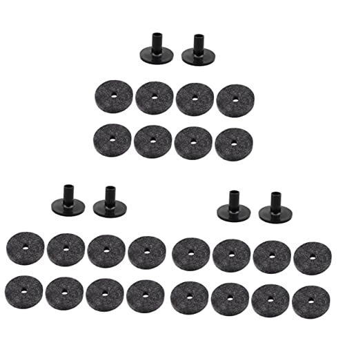 Milisten 3sets Cardio Drumming Set Accessories Cymbal Felts Pads Washers Sleeves for Drum Kit