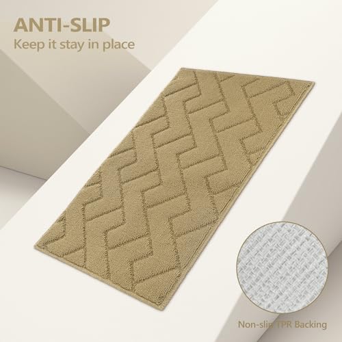 Image of hicorfe Kitchen Runner Rug,20 inchx48 inch+20 inchx32 inch Kitchen Set,Non-Slip Kitchen Mat
