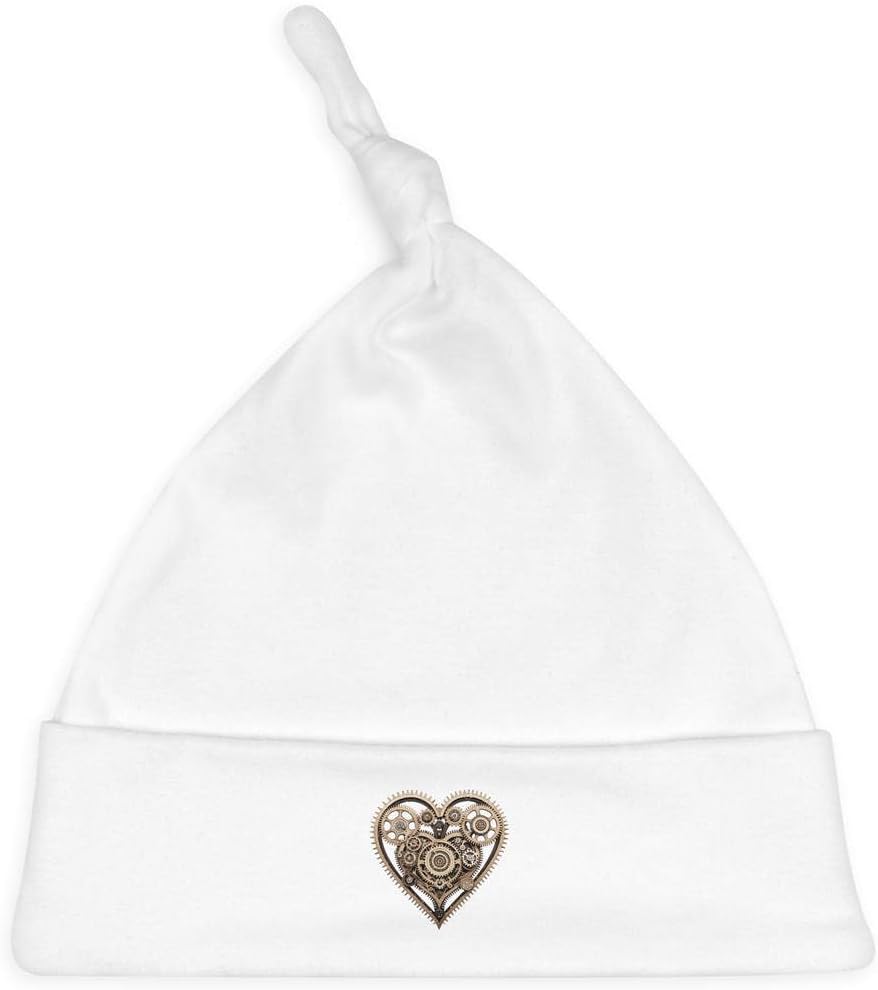 Azeeda 'Steampunk Heart' Baby Beanie Hat (BH00042522) White