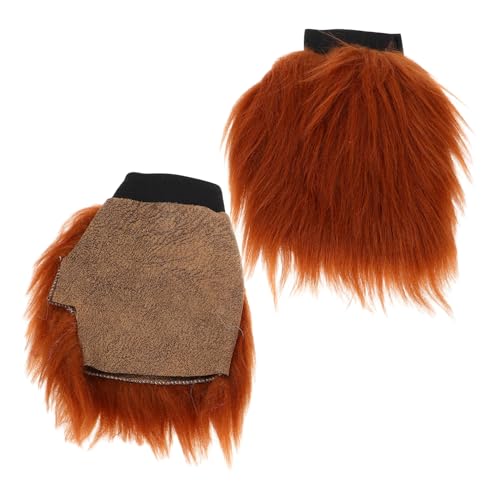 Guantes de peluche de garra de animal para fiestas temáticas y disfraces de Halloween