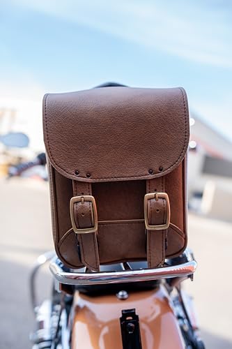 Willie & Max Brass Monkey Sissy Bar Bag Warm Brown miniatura 4