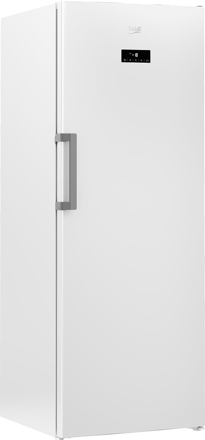 Beko RFNE448E55W - Congelatore, volume netto da 404 l, senza gelo, funzione congelatore rapido, display multifunzione, 6 cassetti congelatore + 2 scomparti, 36 dB (A), utilizzabile in ambienti non