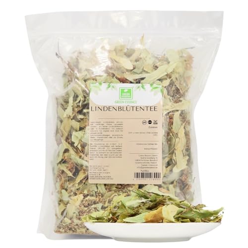 Lindenblüten Lindentee Getrocknet 250g von Green Essence Lindenblütentee Lose Ideal für Kräutertee Mischungen Aromatische Teezubereitung - Linden Tee 100% Natürliche Linden Blüten Ganz -250 Gramm