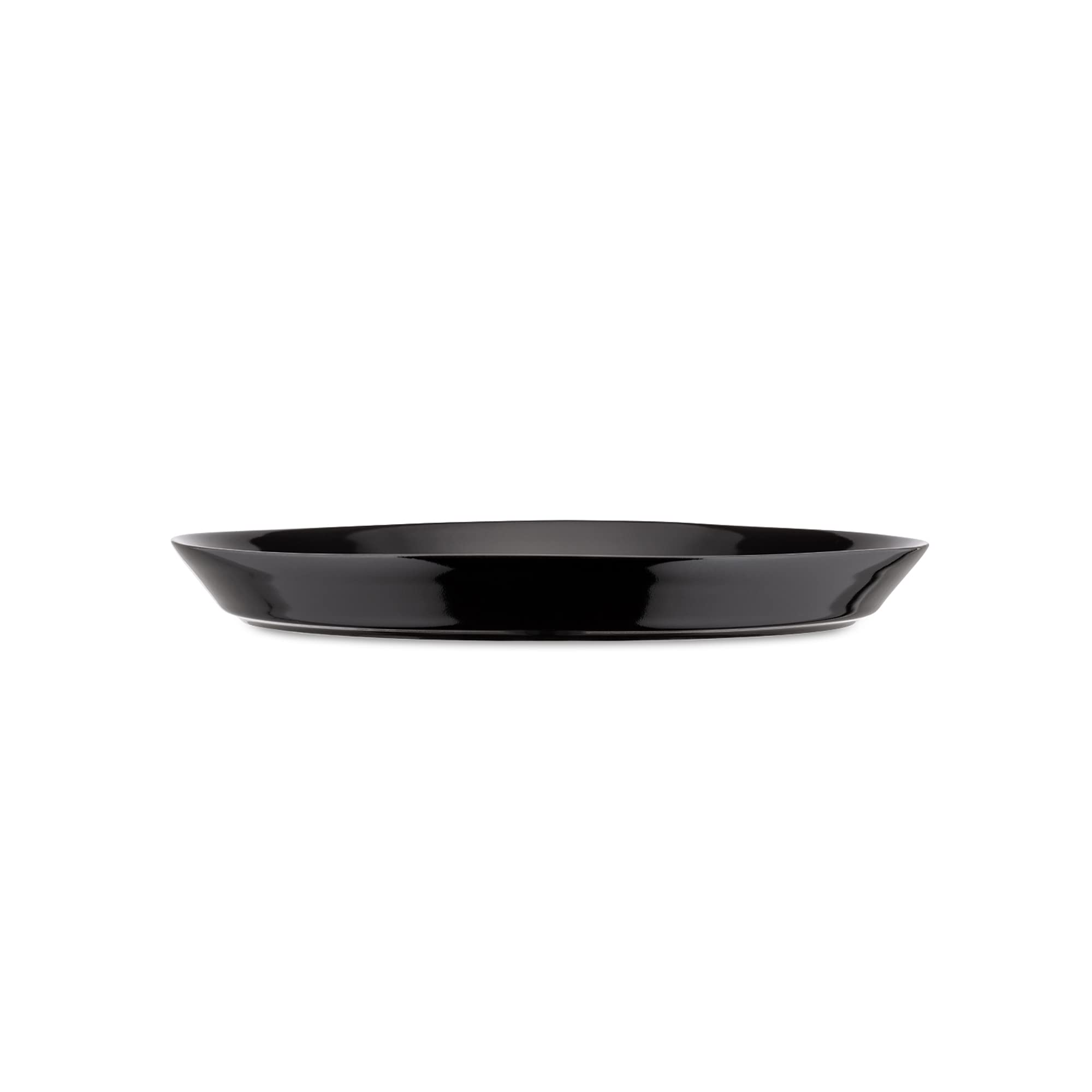 Alessi Tonale | DC03/1 B - Set di 4 Piatti Piani in Ceramica Stoneware, Nero
