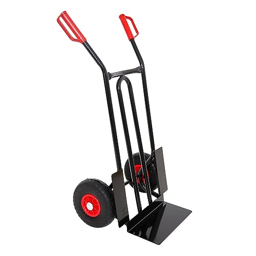 Proregal Sackkarre Rhino XL Schaufel | HxBxT 104x60x50 cm | Tragkraft 250kg| Pannensichere Räder | Schwarz | Transportkarre für Umzug oder Getränkekisten