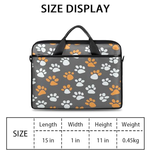 Bolsa para portátil Doodle Animal Paws 15 pulgadas miniatura 2