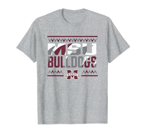 Mississippi State Bulldogs Retro Sharktooth Gray T-Shirt