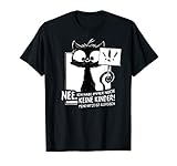 Schwarze Katze Allergisch Spruch Katzenliebhaber Katzen Miau T-Shirt