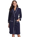 damen bademantel baumwolle ohne kapuze 【Lieferinhalt&Pflege】 Eine Waffel Kimonobe und einen Gürtel inbegriffen. Maschinenwaschbar, Handwäsche empfohlen, im Trockner trocknen oder aufhängen, nicht chemisch reinigen.