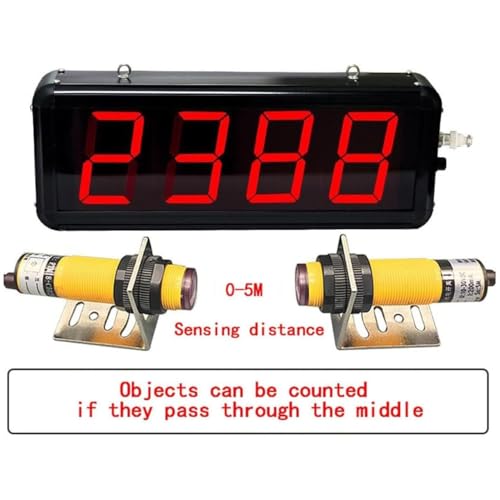 Cyfrowy licznik LED na podczerwień 4 cyfrowy licznik cyfr, z czujnikiem podczerwieni do 9999 może korzystać z licznika linii produkcyjnej