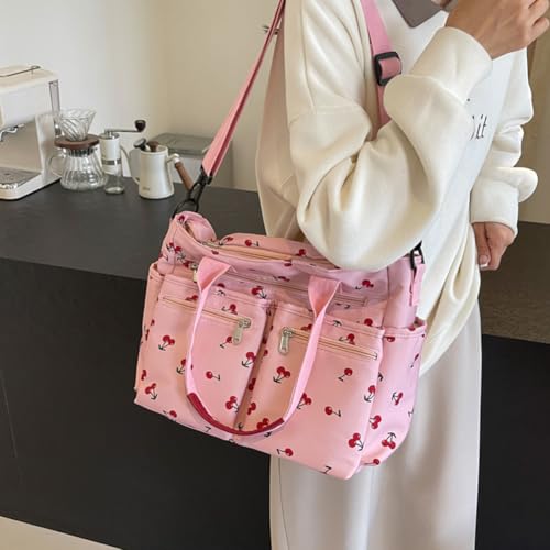 Bolsos tote para mujer - Bolso coqueto grande de nailon, bolso cruzado y de hombro para trabajo miniatura 2