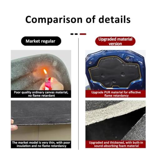 Doublure isolation capot VW Touareg MK1 2002-2010 tapis thermique auto - 6