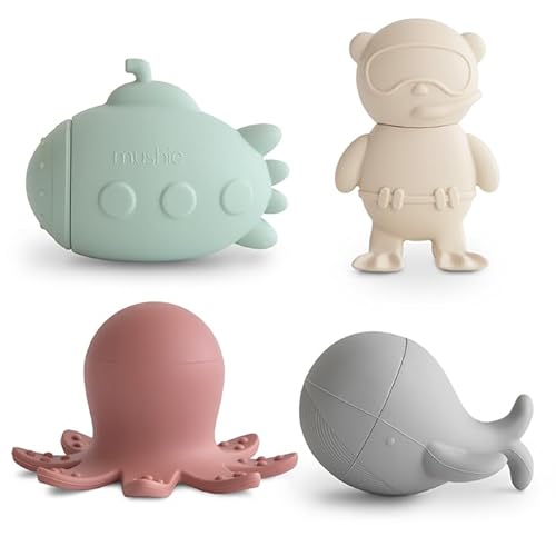 mushie(VG)  Ԃ C oXgC V mߋ v[ xr[ a v[g VR  ɕ Bath Play Set - 4Pack Sealife