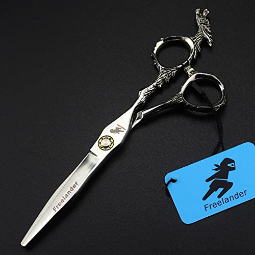 Hair Cutting Scissors, Professional 6 inch cutting scissors beauty salon thinning and straight shears barber scissor tool stainless steel BY ZZYY (Color : Straight scissor)