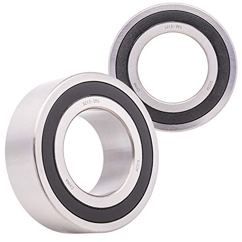 [2-Pack] 5213-2RS - Angular Contact Ball Bearing 65 mm x 120 mm x 38.1 mm (ID x OD x Width) Double Rubber Seal