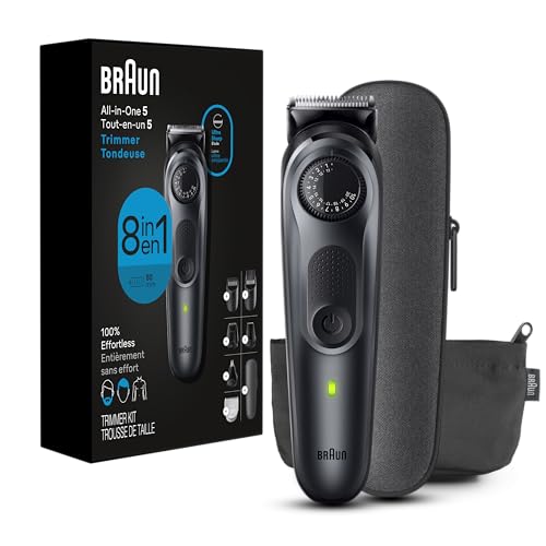 Image of Braun All-in-One Style Kit Series 5 5471, 8-in-1 Trimmer for Men with Beard Trimmer, Body Trimmer for Manscaping, Hair Clippers & More, Ultra-Sharp Blade, 40 Length Settings, Waterproof (Pack of 3)