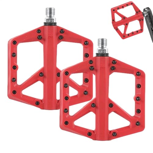 Pedales de bicicleta de montaña planos, pedales antideslizantes para bicicletas | Pedales de reposapiés de ciclismo impermeables para viajes, ocio, bicicletas de montaña