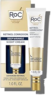 RoC Retinol Correxion Deep Wrinkle Anti-Aging Night Cream, Daily Face Moisturizer with Shea Butter, Glycolic Acid and Squalane, Skin Care Treatment, Stocking Stuffer, 1 Ounce