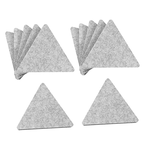 Vaguelly 12 piezas Paneles acústicos triangulares adhesivos grises para absorción de sonido y decoración de pared para dormitorio y estudio miniatura 1