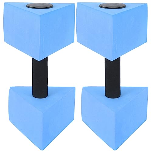 Sosoport Dumbbells 2pcs Triangular Aquatic Exercise Dumbbells Foam Water Pool Weight Fitness Barbells Exercise Hand Bars for Water Aerobics Barbell