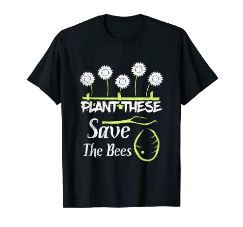Plantar estas flores salvar las abejas conservación miel peine Camiseta