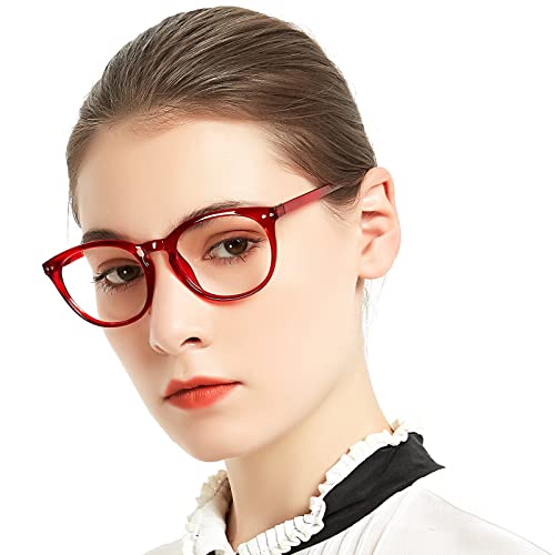 Image of MARE AZZURO Reading Glasses Women Round Readers 0 1.0 1.25 1.5 1.75 2.0 2.25 2.5 2.75 3.0 3.5 4.0 5.0 6.0 (Red 225)