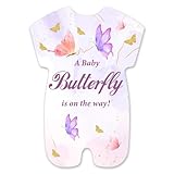 brayqu Butterfly Girl Baby Shower Invitations, Purple Butterfly Baby Shower Party Shaped Invitations Fill-in Baby Shower Invites (20 Invitation Cards with Envelopes)