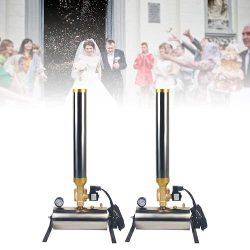 2PCS 150W Confetti Cannon Launcher Machine - Wireless Remote Control for Weddings, Gender Reveal & DJ Parties, 110V Paper Streamer Shots (Pair)