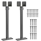 Mayset Paquete de 2 elevadores de techo de acero inoxidable de 3.6 pulgadas para pérgola de patio, acabado negro