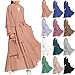 Muslim Girls Layered Prayer Abayas Flowy Chiffon Islamic Ramadan Kaftan Abaya Robe Dresses Dubai Outfits for 5-14 Years