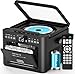 Greadio Lettore CD portatile per la casa, ricaricabile Boombox, lettore CD radio con Bluetooth, telecomando, batteria da 5000 mAh, USB, AUX, scheda TF/SD, doppio altoparlante stereo da 5 W (grigio immagine