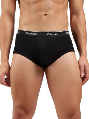 Image of Calvin Klein Underwear Multi Solid Mid Rise Briefs - Pack of 5
