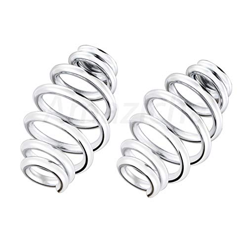 Image of Amazicha Motorcycle Bobber Seat Springs 3 inch Chrome Barrel Motorcycle Solo Seat Springs compatible for Harley Honda Yamaha Kawasaki Suzuki Sportster Bobber Chopper(2pcs)