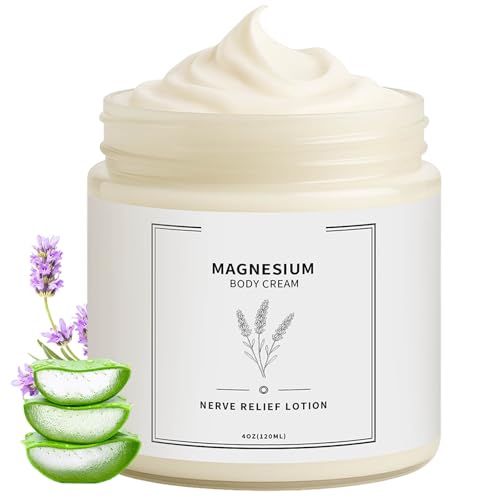Neuropathy Cream, Nerve Relief Lotion with Magnesium Chloride and Pure Ingredients, for Foot & Leg Care, Fast-Absorbing, Non-Greasy Formula, 120ml
