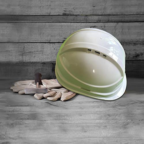 Image of LADWA White Heavy Duty Director Safety Helmet, ISI Marked Industrial Head Protection Hard Hat for Construction and Outdoor Safety Use (Pack of 5)