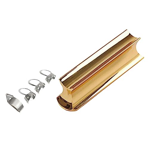 Abaodam Practical Guitar Slide for Electric Guitar 4pcs Metal Thumb Picks Included