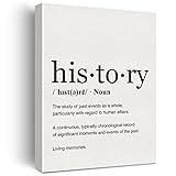 History Definition Print Canvas Wall Art Office Decor Modern Painting 12x15 Dictionary Poster Framed