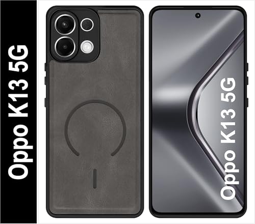 Image of SBMS Back Cover for Oppo K13 5G | Ultra Slim Soft Rubberised Hard Case | Oil Feel Soft Leather Back | Mag-Safe Design (Mag-Safe Not Support) | Camera Protection Case for Oppo K13 5G (Grey)