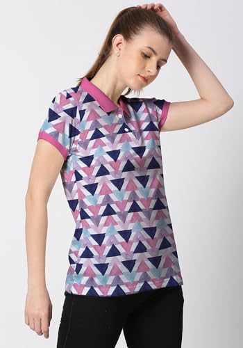Image of Wear Your Opinion Women's All Over Printed Polo Collar Neck T-Shirt